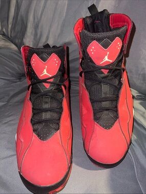 Air Jordan True Flight Gym Red  Sneakers with Jumpman Detail